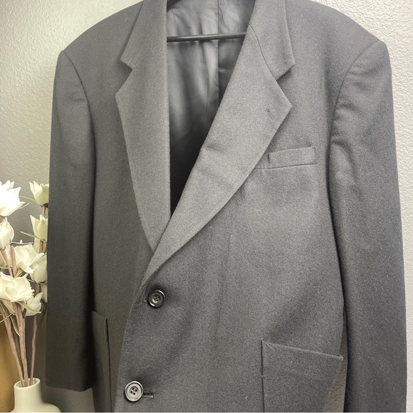 Oscar de la renta studio wool suit coat black men - Picture 11 of 12